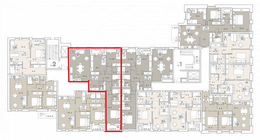 80 м², 2-комнатная квартира 23 600 000 ₽ - изображение 94