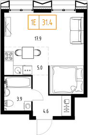 Квартира 31,4 м², 1-комнатная - изображение 2