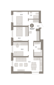 84,4 м², 3-комнатная квартира 22 990 000 ₽ - изображение 101