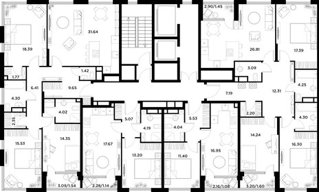 92,7 м², 1-комнатные апартаменты 26 790 300 ₽ - изображение 146