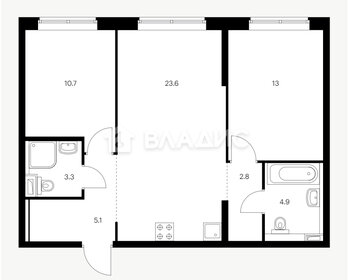 Квартира 63 м², 2-комнатная - изображение 1