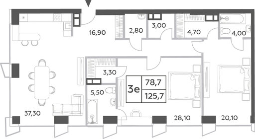 125,7 м², 3-комнатная квартира 61 449 452 ₽ - изображение 63