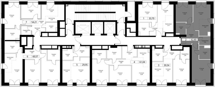 58,2 м², 2-комнатная квартира 16 499 999 ₽ - изображение 135