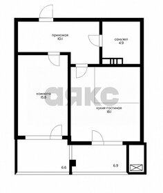 Квартира 56,2 м², 1-комнатная - изображение 1