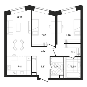 121 м², 3-комнатная квартира 45 990 000 ₽ - изображение 110