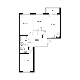 Квартира 79,4 м², 3-комнатная - изображение 1