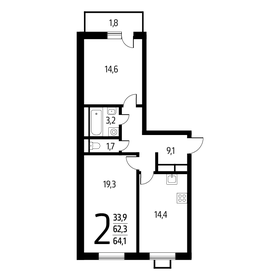 70,6 м², 2-комнатная квартира 13 900 000 ₽ - изображение 87