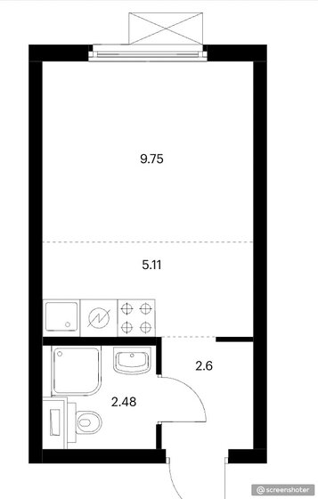 20 м², квартира-студия 7 100 000 ₽ - изображение 1