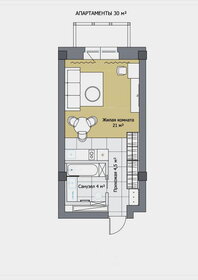 Квартира 33 м², 1-комнатные - изображение 1