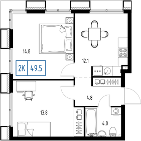 47,6 м², 2-комнатная квартира 18 710 680 ₽ - изображение 80