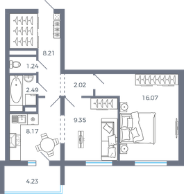 49,7 м², 2-комнатная квартира 5 062 741 ₽ - изображение 51