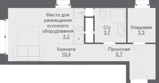 23,2 м², квартира-студия 7 950 000 ₽ - изображение 7