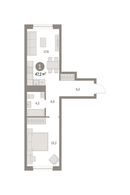 48,7 м², 2-комнатная квартира 9 000 000 ₽ - изображение 139