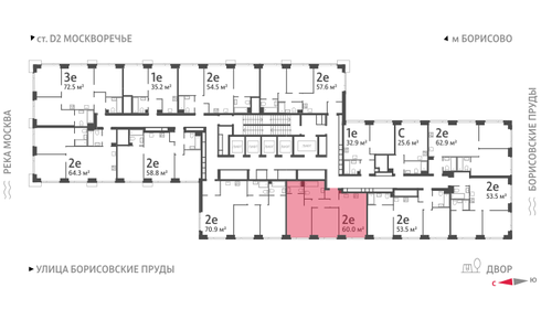 56 м², 2-комнатная квартира 16 912 500 ₽ - изображение 101