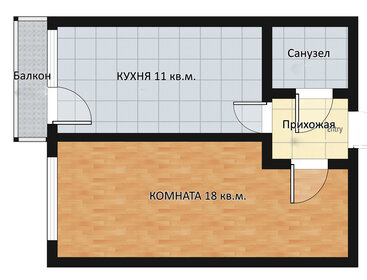 Квартира 36 м², 1-комнатная - изображение 5