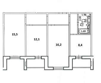 Квартира 70,6 м², 3-комнатная - изображение 1