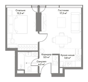 Квартира 40,8 м², 1-комнатная - изображение 2