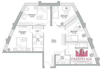 Квартира 108 м², 4-комнатная - изображение 1