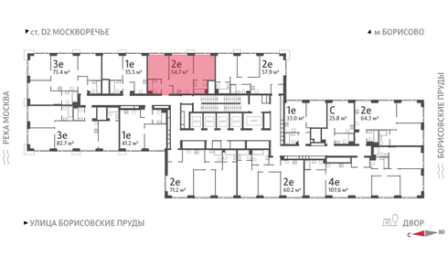 54,7 м², 2-комнатная квартира 22 673 150 ₽ - изображение 72