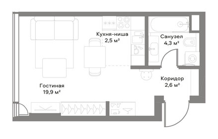29,4 м², квартира-студия 25 556 144 ₽ - изображение 69