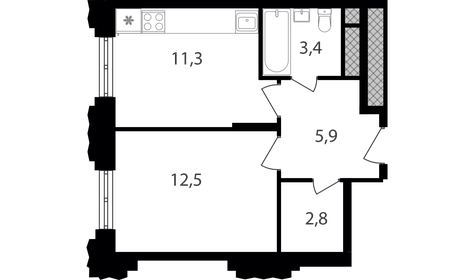 35 м², 1-комнатная квартира 10 300 000 ₽ - изображение 96