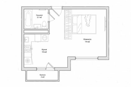 Квартира 30 м², 1-комнатная - изображение 1