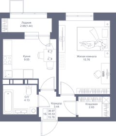 32,5 м², 1-комнатные апартаменты 9 035 000 ₽ - изображение 32