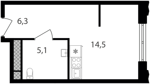 23,4 м², апартаменты-студия 8 117 460 ₽ - изображение 63