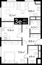 85,4 м², 3-комнатная квартира 52 438 504 ₽ - изображение 41