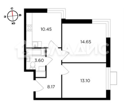 50 м², 2-комнатная квартира 11 200 000 ₽ - изображение 1