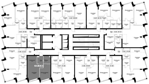 Квартира 43,2 м², 1-комнатная - изображение 2