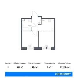 34,9 м², 1-комнатная квартира 14 569 458 ₽ - изображение 75