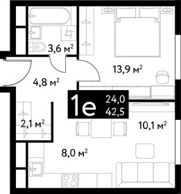 36,8 м², 1-комнатная квартира 26 213 596 ₽ - изображение 80