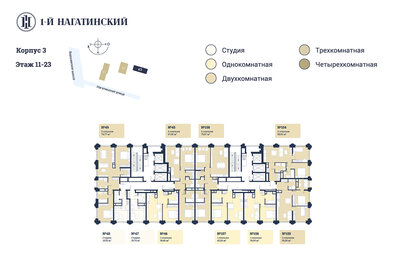 33,4 м², квартира-студия 23 647 200 ₽ - изображение 15