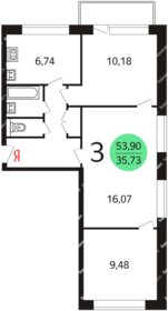 52,4 м², 3-комнатная квартира 13 300 000 ₽ - изображение 104