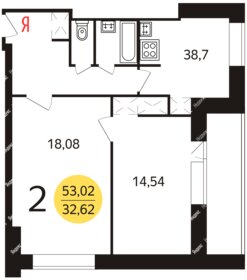 60 м², 2-комнатная квартира 18 700 000 ₽ - изображение 94