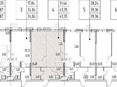 Квартира 43,5 м², 1-комнатные - изображение 1