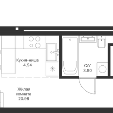 Квартира 30,5 м², студия - изображение 2