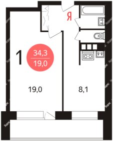 Квартира 36 м², 1-комнатная - изображение 5