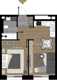 44,7 м², 1-комнатные апартаменты 18 700 000 ₽ - изображение 137