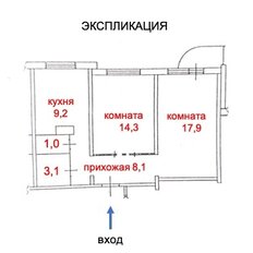 Квартира 53,6 м², 2-комнатная - изображение 2