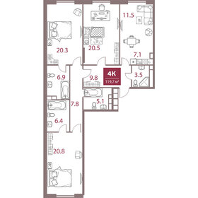 117,2 м², 3-комнатная квартира 68 000 000 ₽ - изображение 136