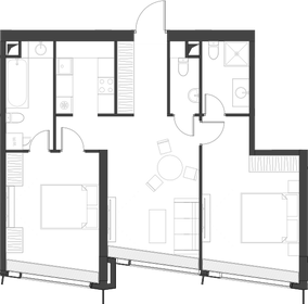 Квартира 75,7 м², 2-комнатная - изображение 2