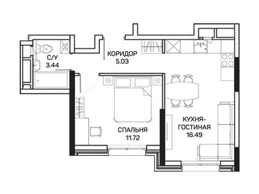 39,2 м², 1-комнатная квартира 10 200 000 ₽ - изображение 110
