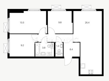 31,7 м², 1-комнатная квартира 5 150 000 ₽ - изображение 48