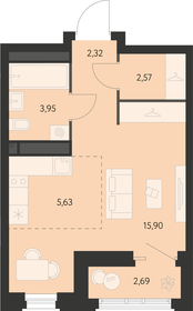 Квартира 31,6 м², студия - изображение 1