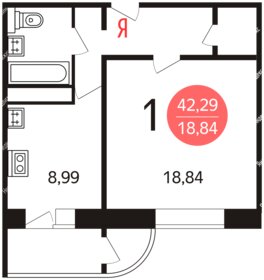 34,7 м², 1-комнатная квартира 13 500 000 ₽ - изображение 31