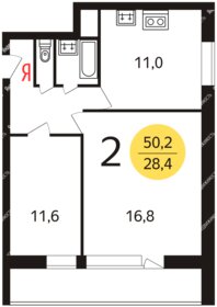 52,8 м², 2-комнатная квартира 10 700 000 ₽ - изображение 89