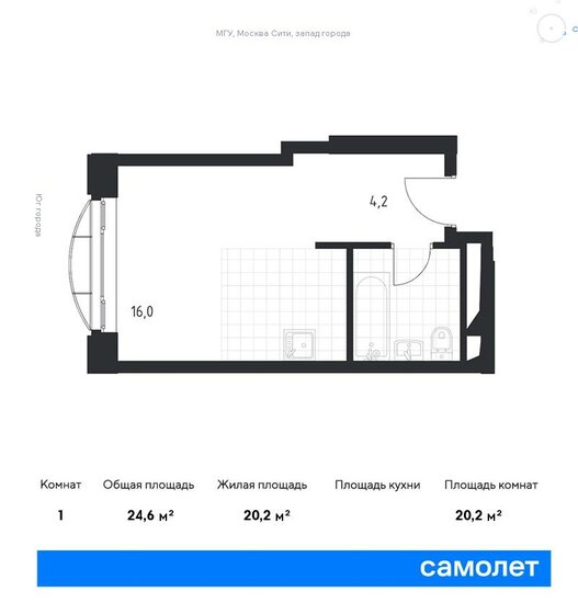 24,6 м², апартаменты-студия 15 200 000 ₽ - изображение 1