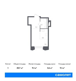 Квартира 20,7 м², студия - изображение 1